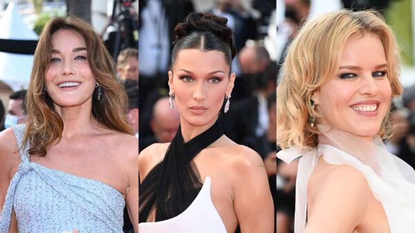 Topmodellen in Dior op het rode tapijt van het Filmfestival van Cannes 2021