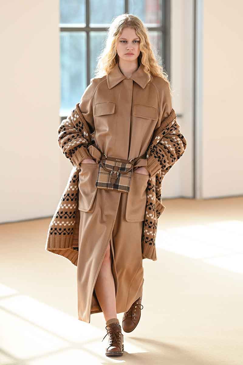 Dit zijn de nieuwste modetrends voor herfst winter 2021 2022. Photo: courtesy of Max Mara