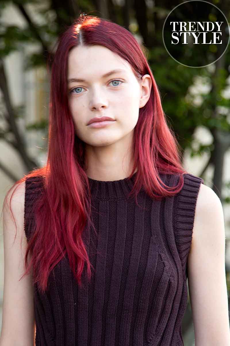 Haarkleurtrends winter 2021. Rood haar
