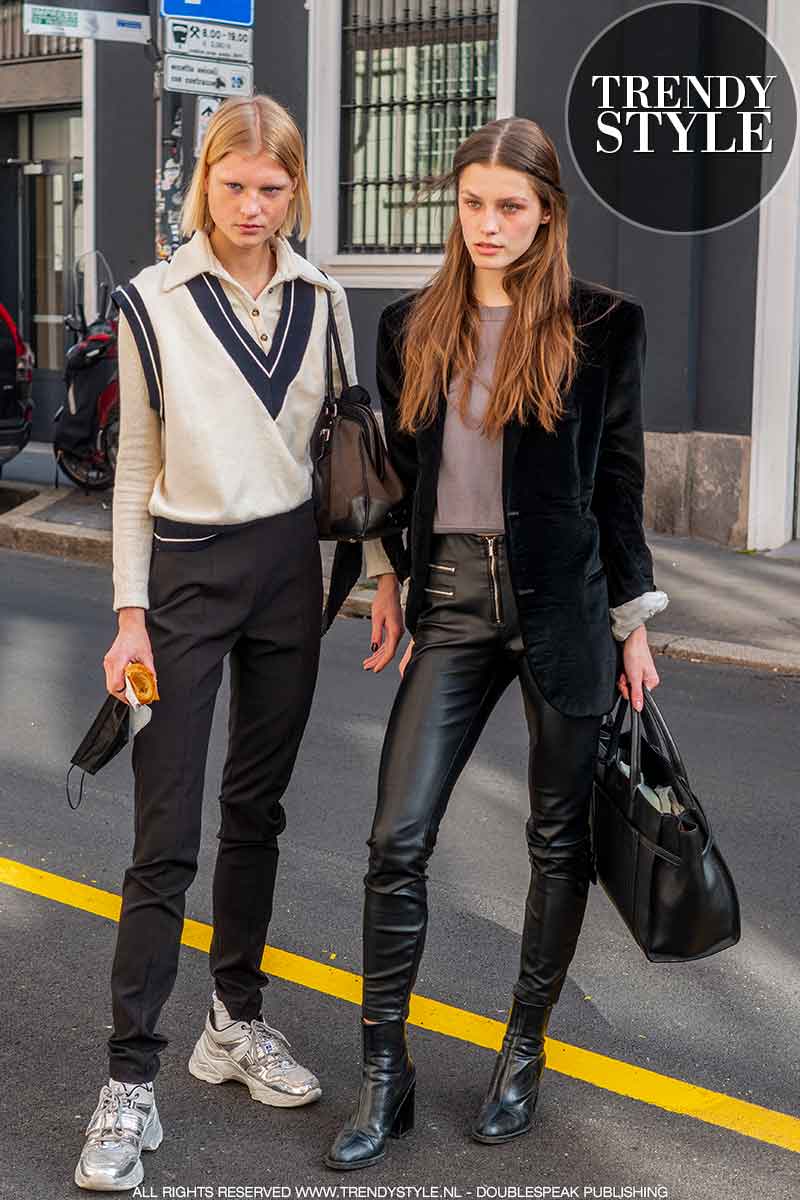 Streetstyle trends 2021. Mode must-have: de zwarte broek