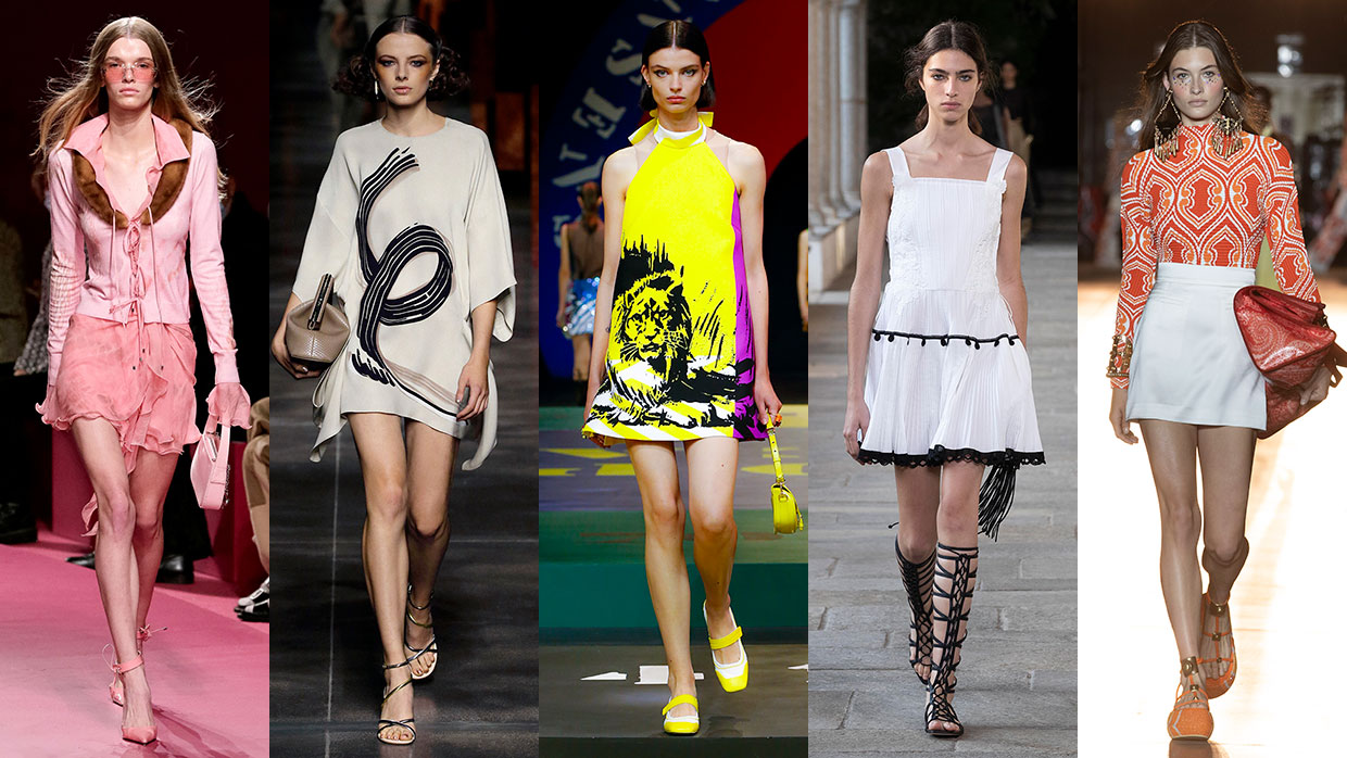Modetrends 2022. Minirokken en korte jurkjes