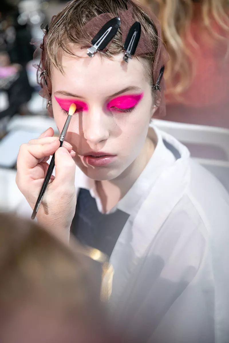 Roze oogmake-up winter 2022