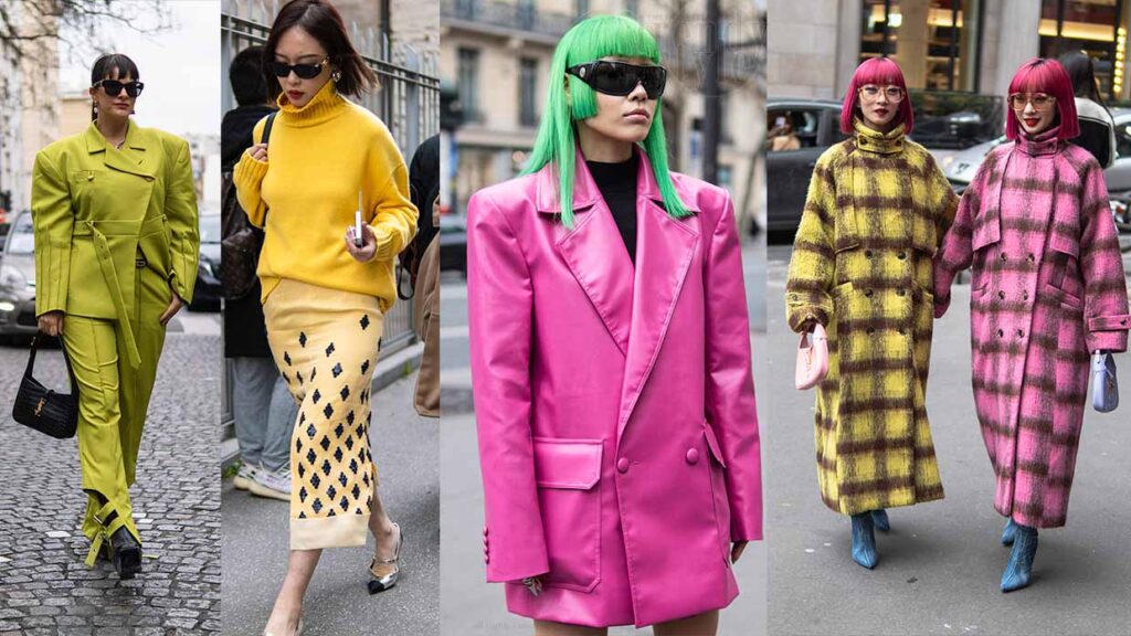 Kleur! Street style modetrends lente 2023 - Photo ADVERSUS