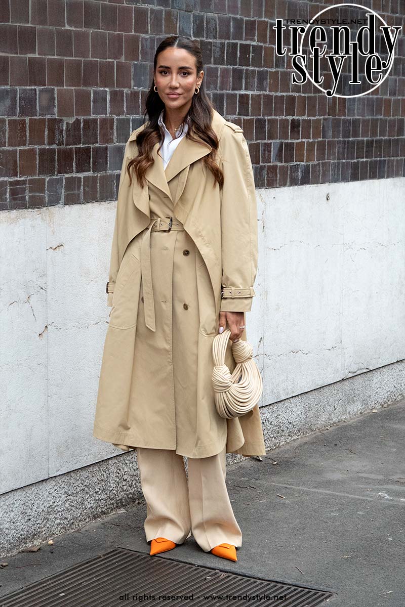 Streetstyle mode 2023. Trench coats