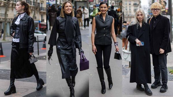 Total black street style modetrends lente 2023 - Photo ADVERSUS