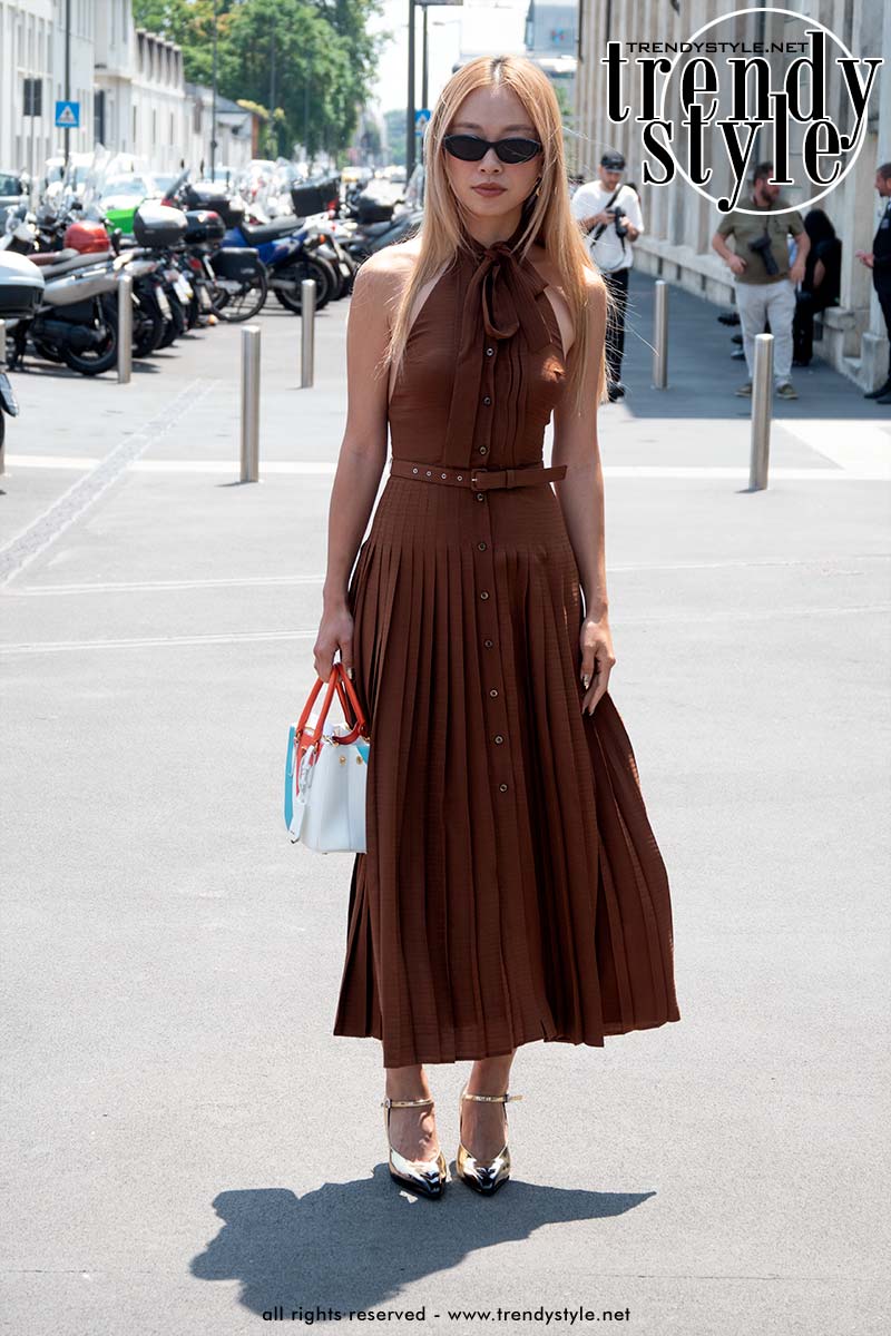 Streetstyle looks bij Prada