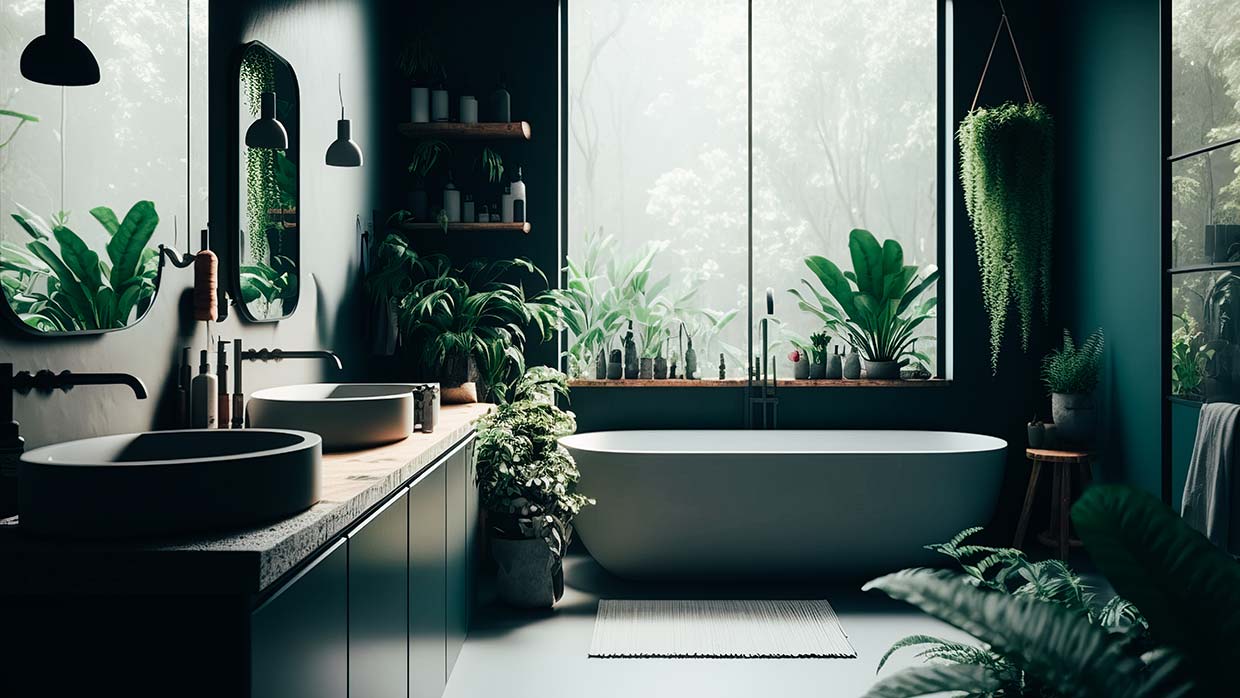 Badkamer trends 2024 maximalisme en natuurlijke materialen
