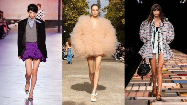 Modetrend voor zomer 2025: statement looks. Photos courtesy of N21, Stella McCartney, Louis Vuitton
