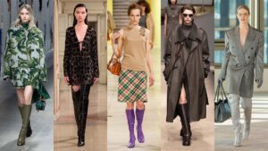 De hoge laarzen voor winter 2025 2026 zijn: heftig! Photo courtesy of Etro, Elisabetta Franchi, Miu Miu, Tod's, Stella McCartney