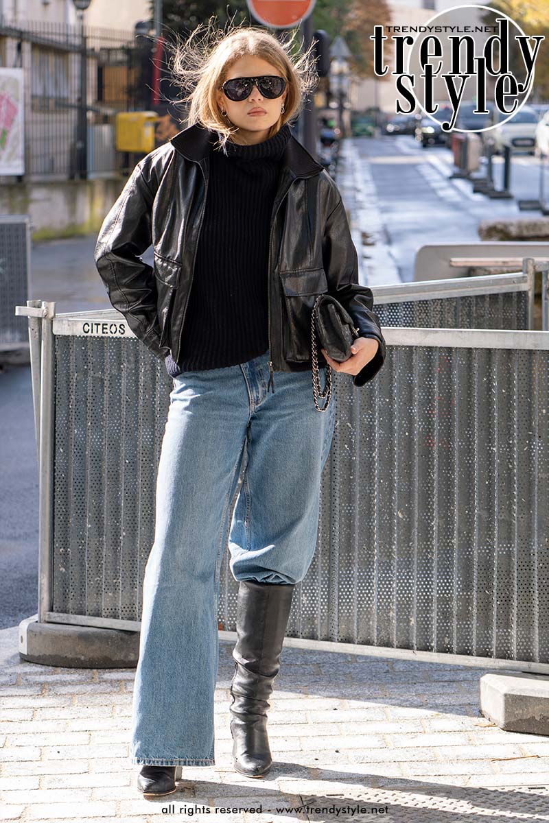 Modetrend uit Parijs: de asymmetrische boot tuck. Foto Charlotte Mesman