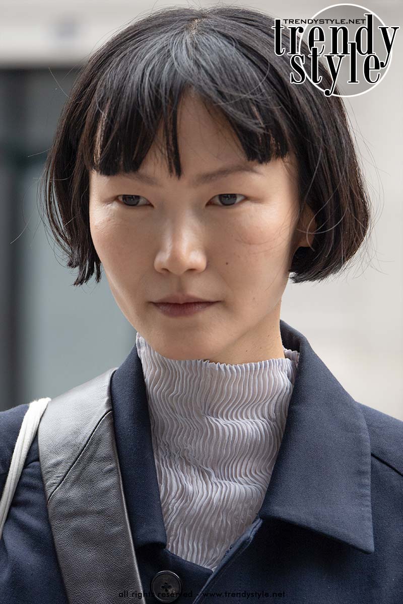 10 Haartrends voor 2026. Dit zijn de hotste kapsels. Blunt bob met pony. Foto Charlotte Mesman