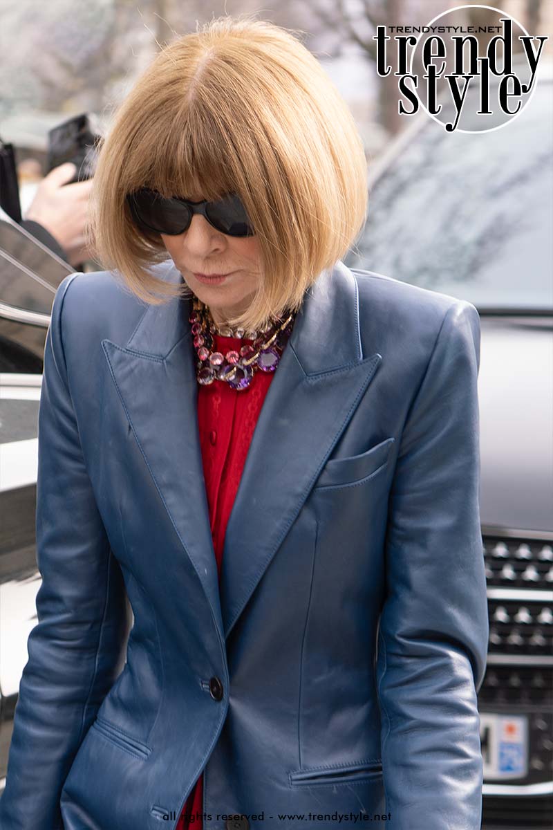 De beroemde power bob met pony van Anna Wintour. Foto Charlotte Mesman