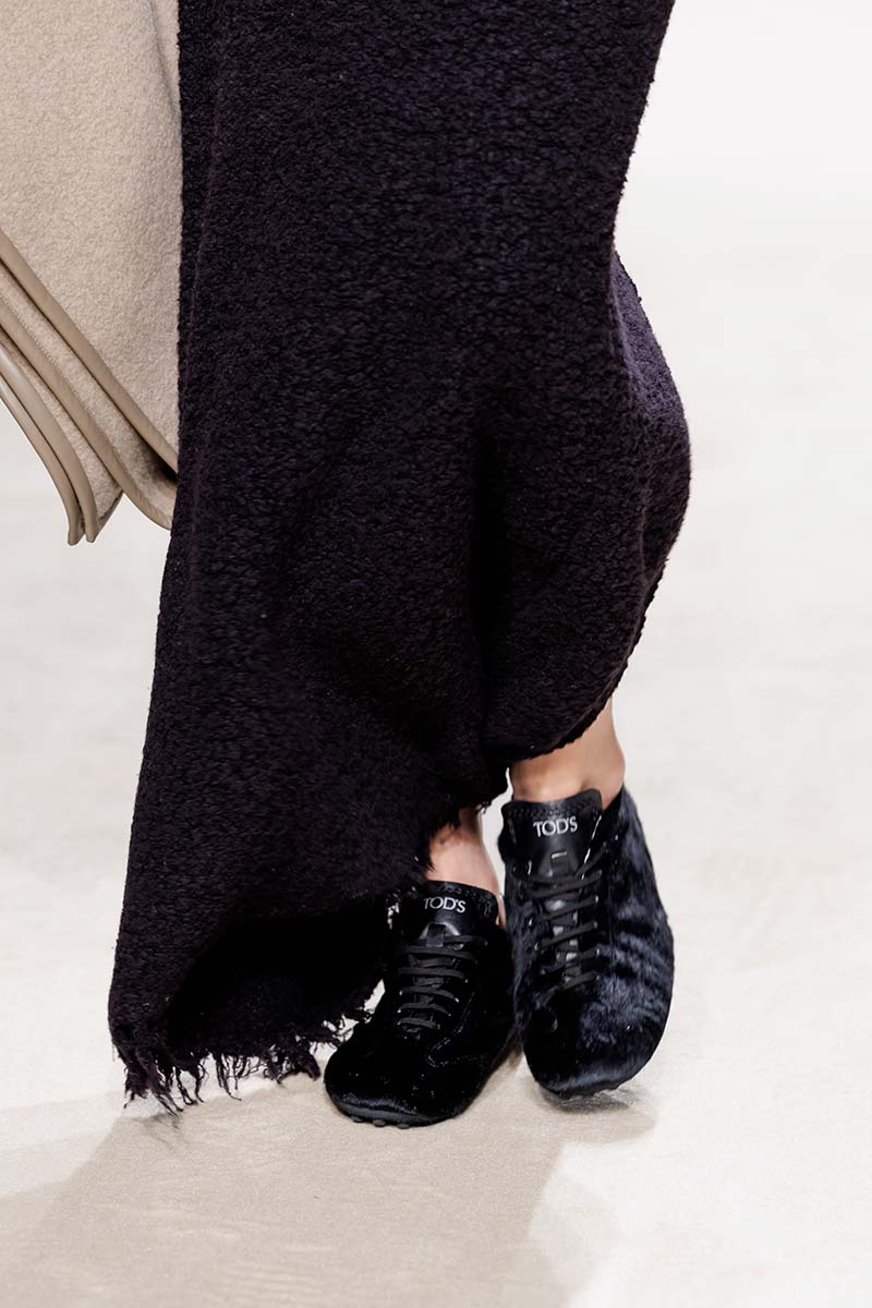 Deze schoenentrends uit de nieuwste Tod’s collectie zijn nu al actueel. Photo courtesy of Tod's