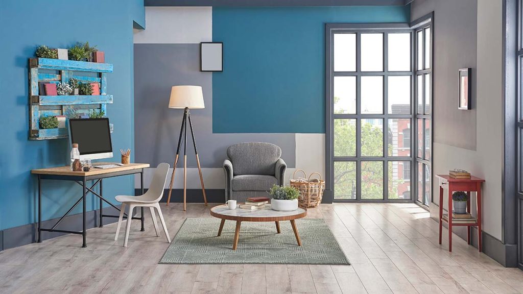 Een voorbeeld van tonal color drenching. Color drenching is dé kleurtrend van 2026