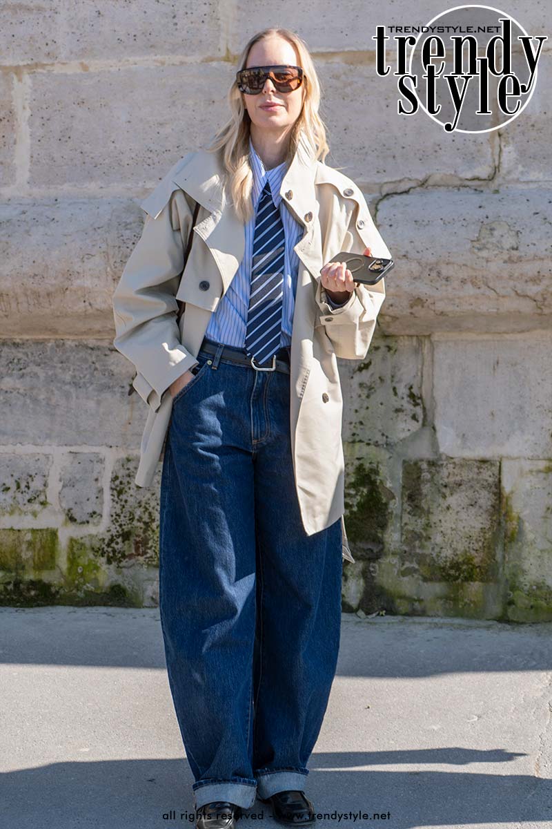 Barrel leg jeans. Foto Charlotte Mesman