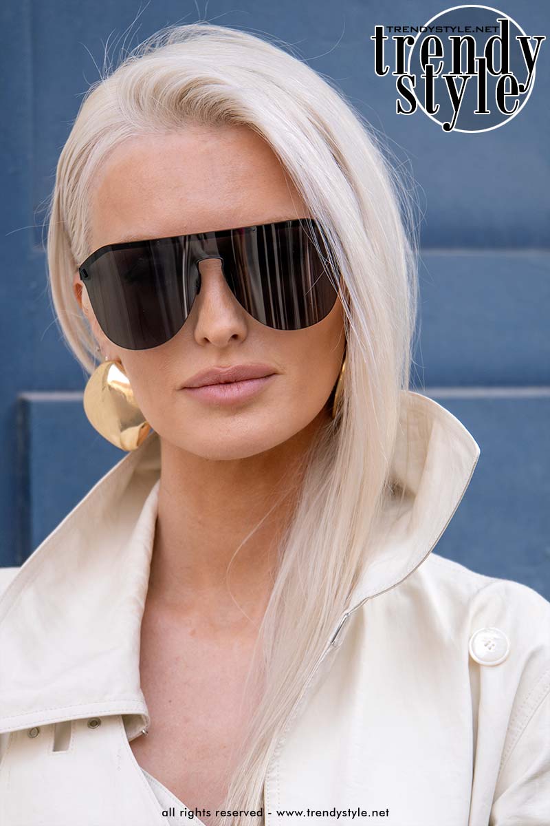 Kate Davidson heeft van haar ijsblonde haarkleur haar signatuur gemaakt. Foto Charlotte Mesman
