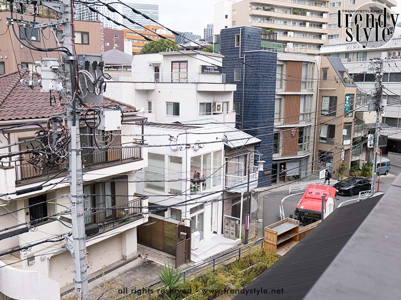 Zicht op Daikanyama vanaf Log Road, Meguro, Tokio. Foto Charlotte Mesman
