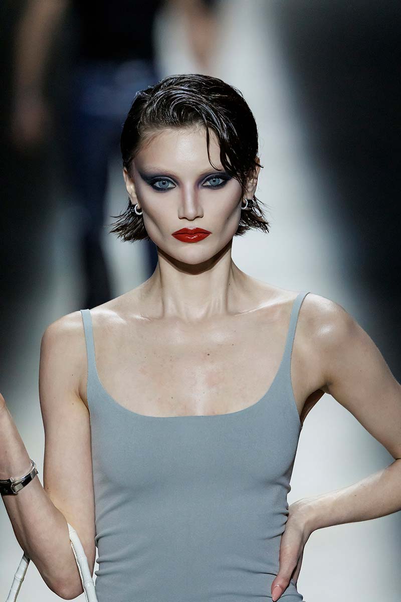 Blush voor kleur maar vooral ook vorm op de catwalk van Gucci. Photo courtesy of Gucci