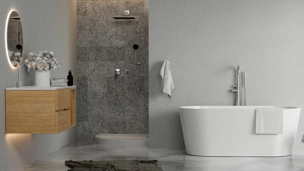 Regendouche in moderne badkamer