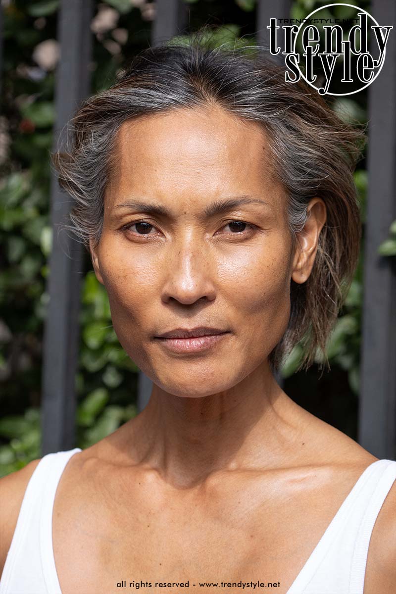 Wanmai Bergman bij Miu Miu lente/zomer 2027. Foto Charlotte Mesman