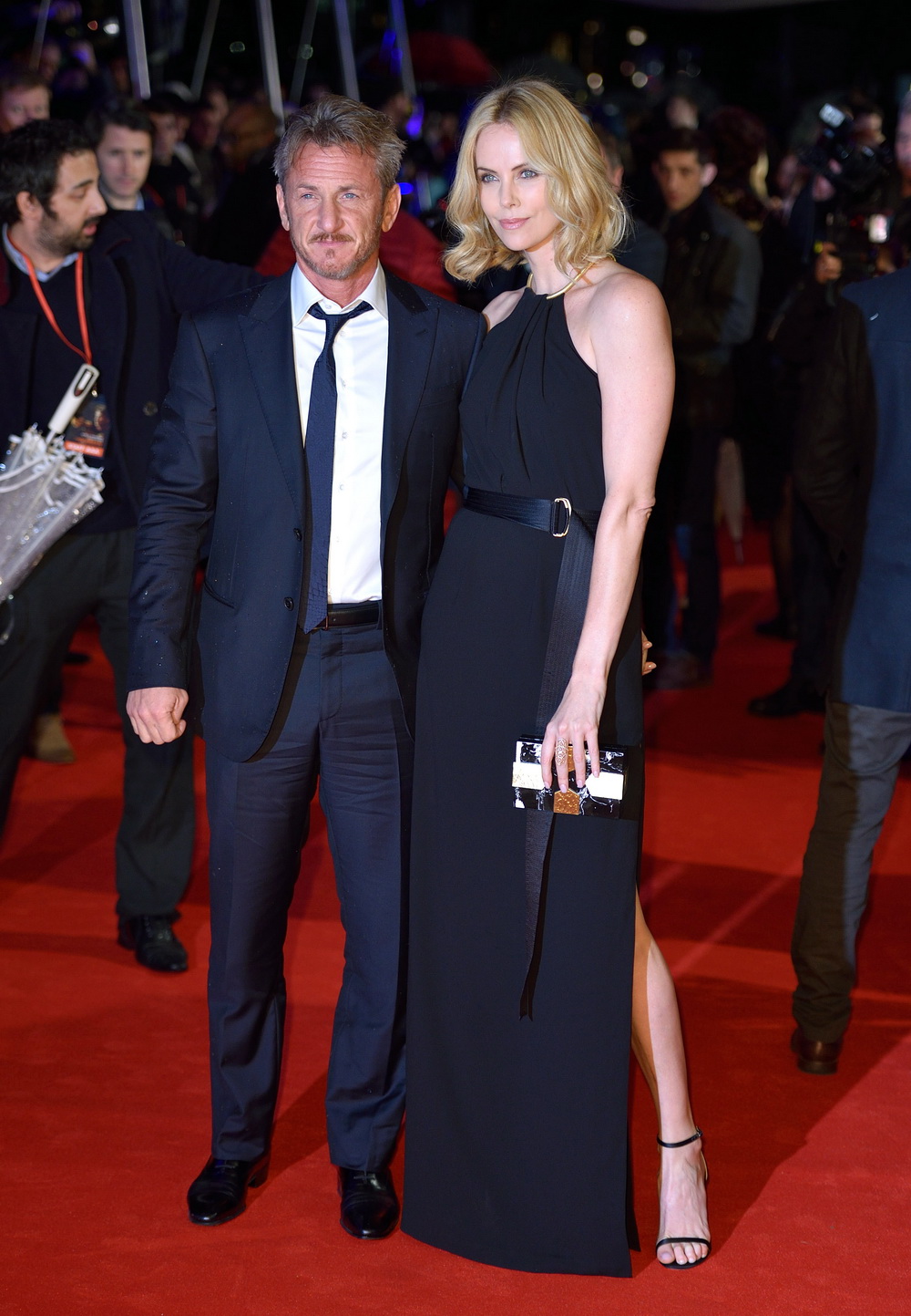 LONDON, ENGLAND - FEBRUARY 16:  Sean Penn and Charlize Theron attend the World Premiere of "The Gunman" at BFI Southbank on February 16, 2015 in London, England.  (Photo by Karwai Tang/WireImage)