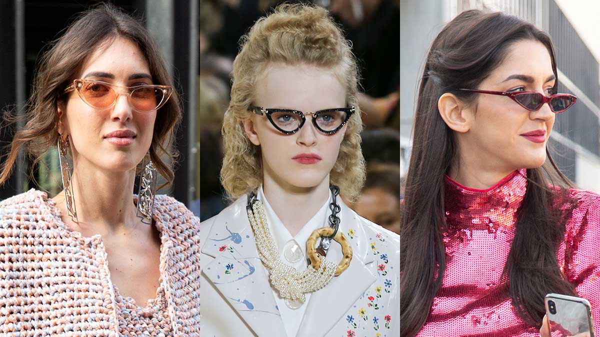 reptielen experimenteel ornament Brillen trends 2020. Brillen en zonnebrillen in jaren '50 stijl