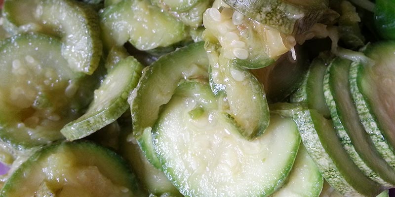 Gestoofde courgettes