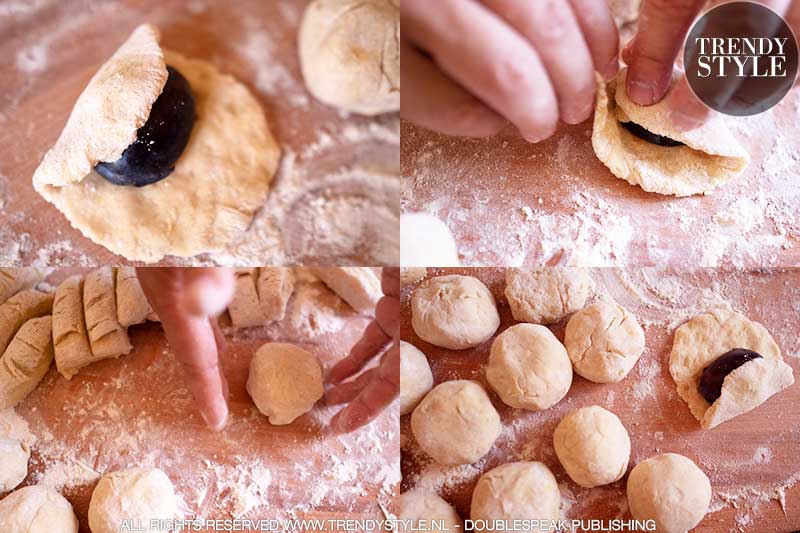 Kookrecept. Gnocchi met zoete pruimenvulling