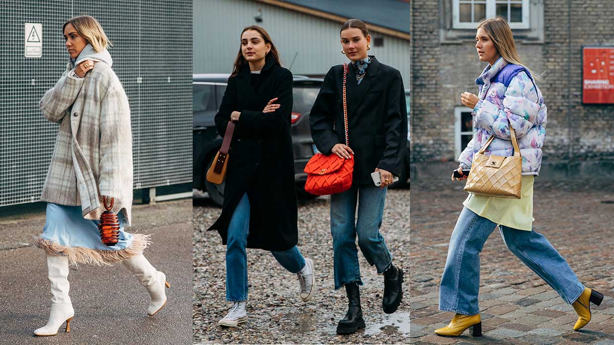 Streetstyle mode winter 2020 2021. Chillaxen in hippe holiday looks. Copenhagen Fashion Week