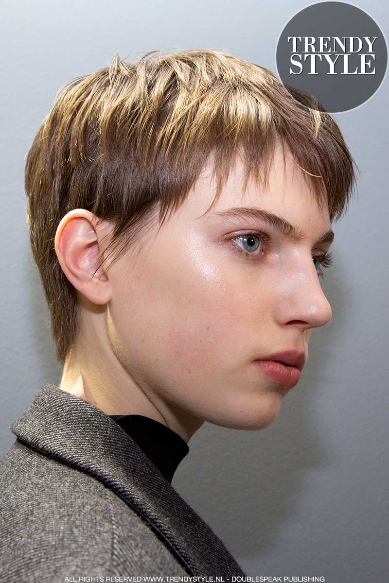 Kapseltrends herfst winter 2020 2021. De pixie cut van Nederlands topmodel Nikki Tissen