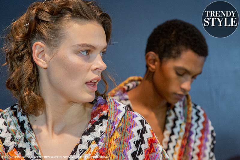 Korte kapsels dames lente zomer 2020. Backstage Missoni Zomer 2020 - Foto Charlotte Mesman