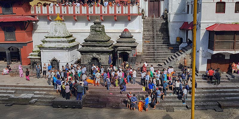 Kathmandu, Nepal. Pashupatinath Tempel