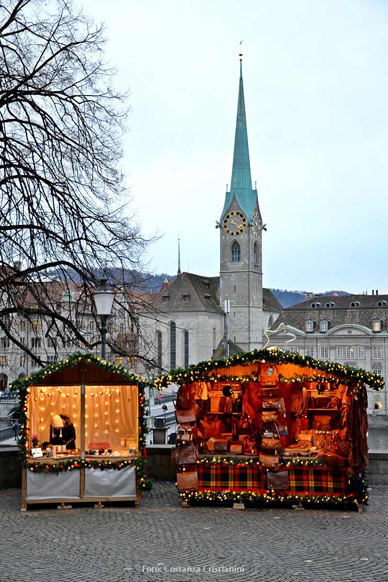 Kerstmarkt Zürich. Romantisch Kerst shoppen