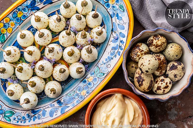 Kwarteleitjes. Schattig fingerfood