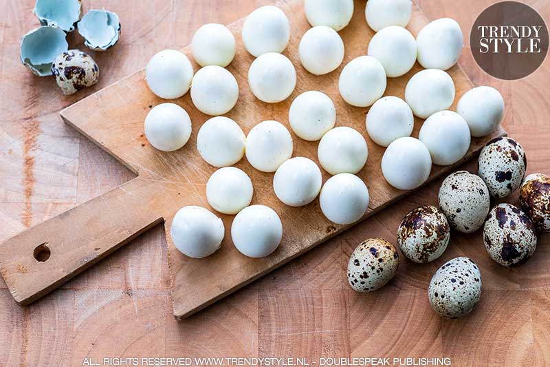 Kwarteleitjes. Schattig fingerfood