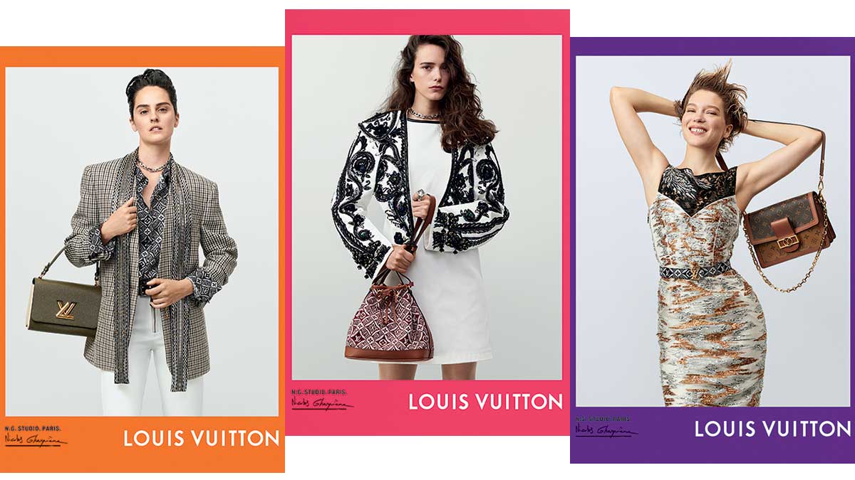 Reclamecampagne Louis Vuitton herfst winter 2020 2021, gefotografeerd door Nicolas Ghesquière