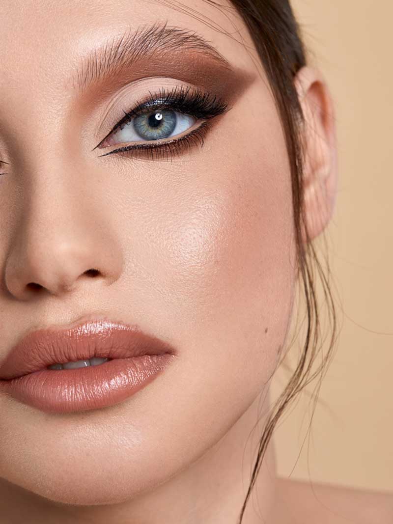 Make-up trends 2021. Avant garde make-up. Neutrals