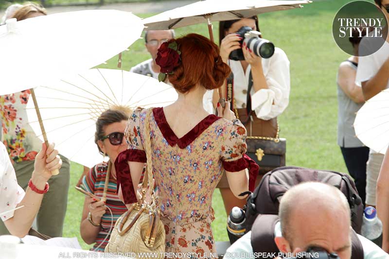 Het modepubliek bij de fashion show van Luisa Beccaria lente zomer 2019