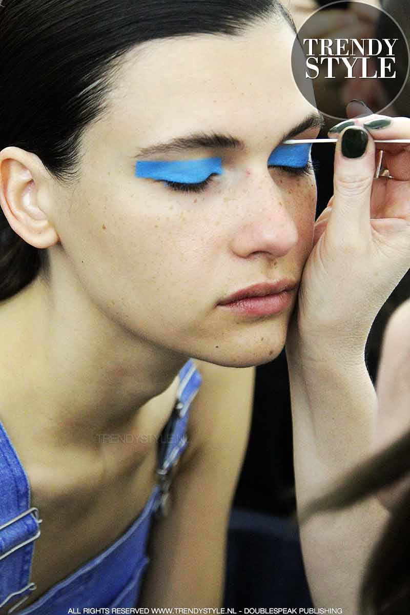 Blauwe make-up