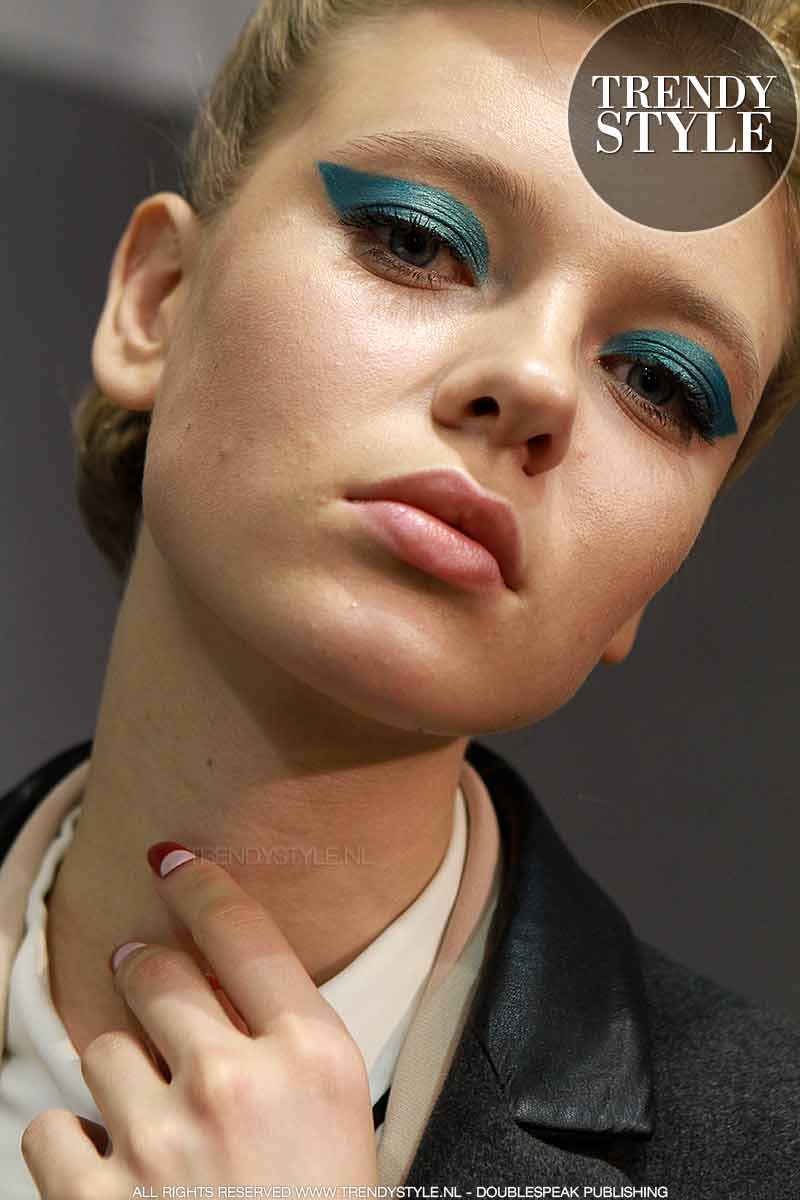 Blauwe make-up