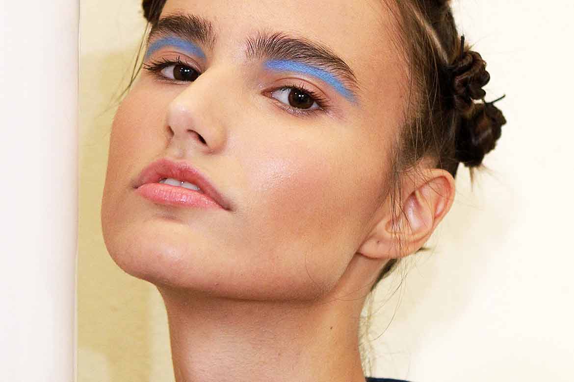 Blauwe make-up