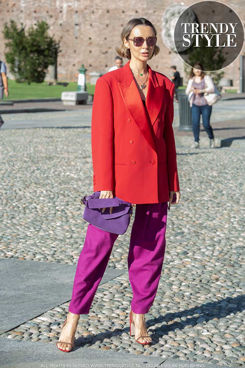 Modetrends herfst 2020. Deze kleurcombinatie is red-hot