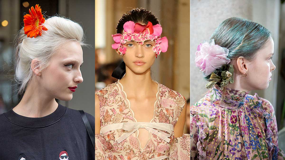 Kapseltrends zomer 2020. Bloemen in je haar is superhip