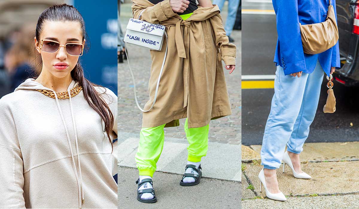 Casual-chic in jogging broek volgens de streetstyle mode 2020