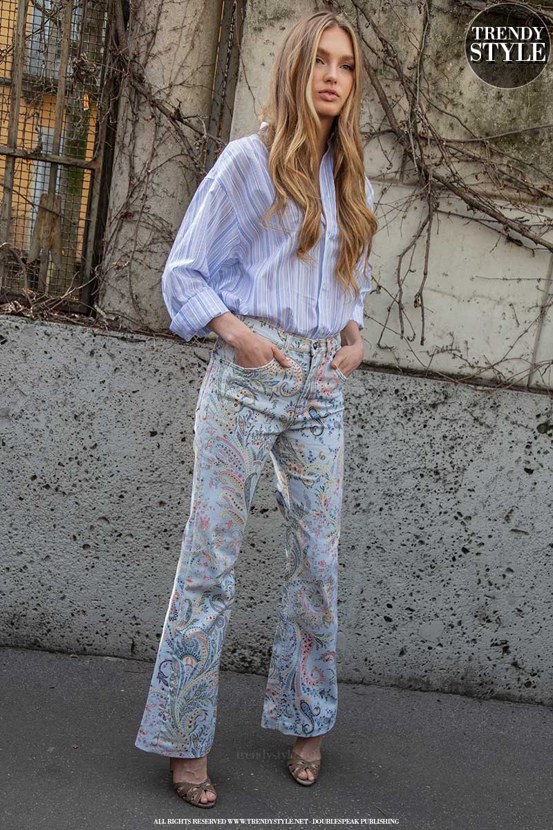 Streetstyle zomer 2020. Hoe seventies is jouw modelook? Foto: Charlotte Mesman