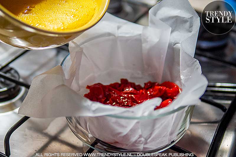 Lente recept. Omelet met paprika in de oven