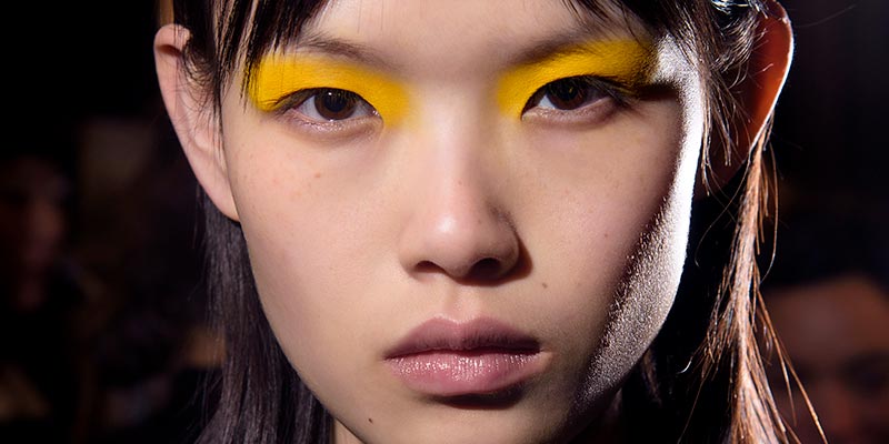 Gekleurde oogmake-up. Make-up trends herfst winter 2018 2019