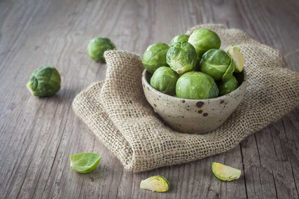 Parel spelt met spruitjes, pompoen, zwarte kool en selderij