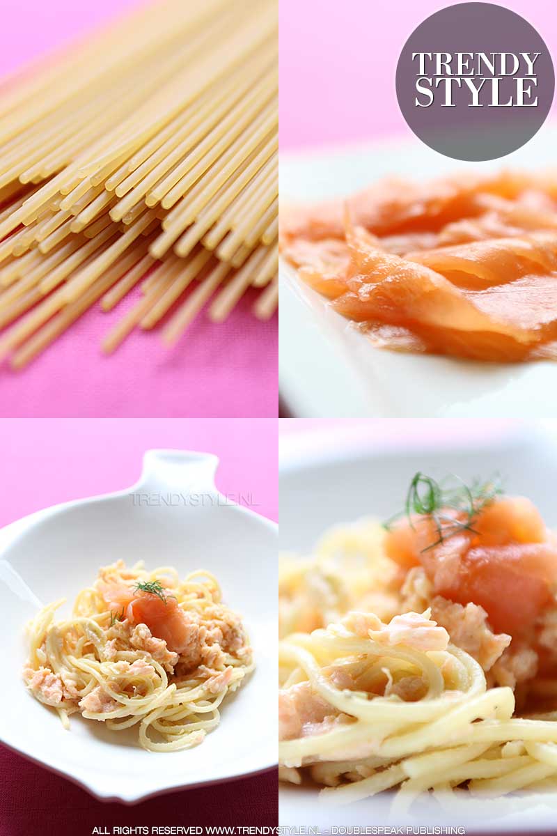 Pasta met zalm