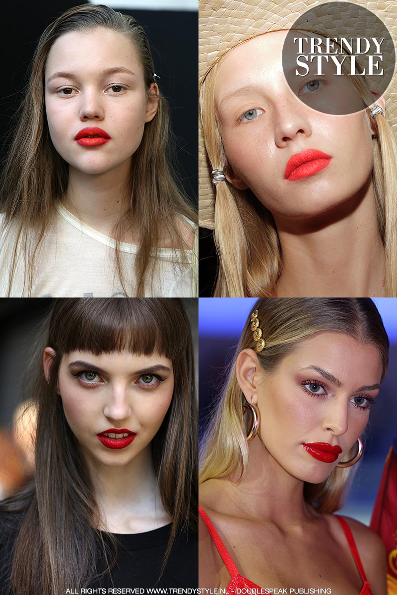 Make-up trends lente zomer 2019. Rode lippenstift